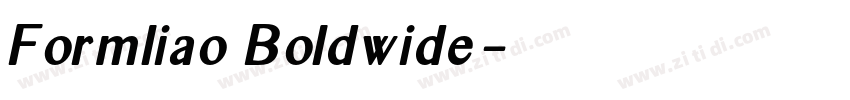 Formliao Boldwide字体转换